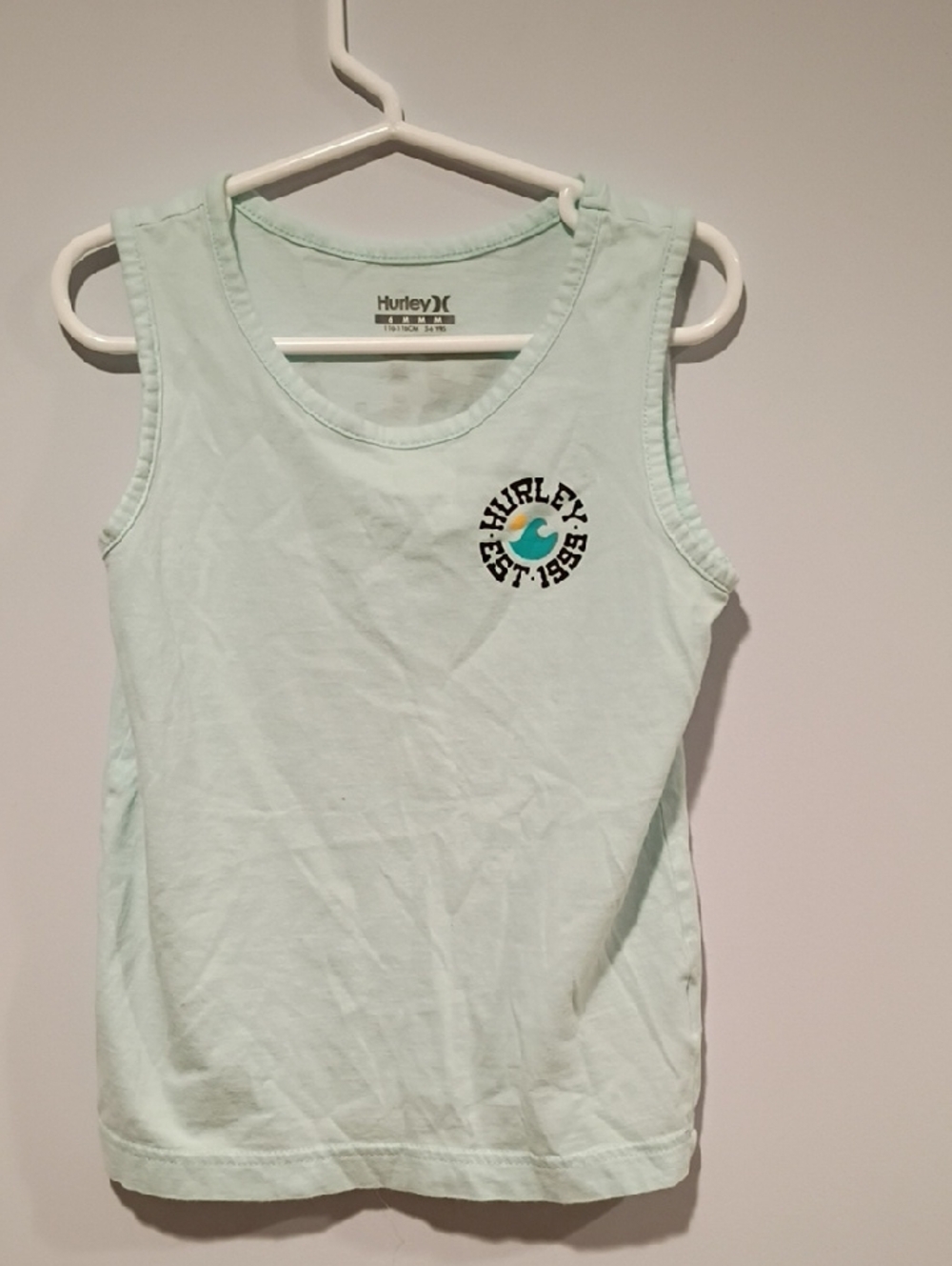 Hurley Light Mint Graphic Logo Tank